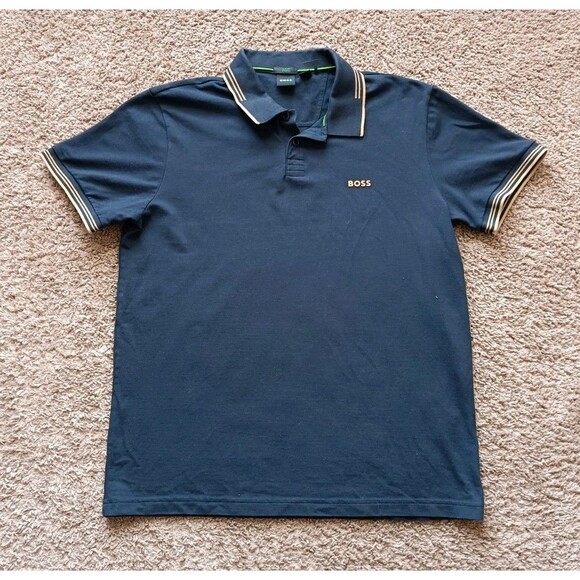 Hugo Boss Other - Hugo Boss Polo Shirt Men's XL Slim Fit Stretch Navy Blue Short Sleeve